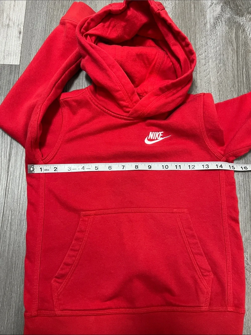 Nike kids red pullover hoodie/ size XS
